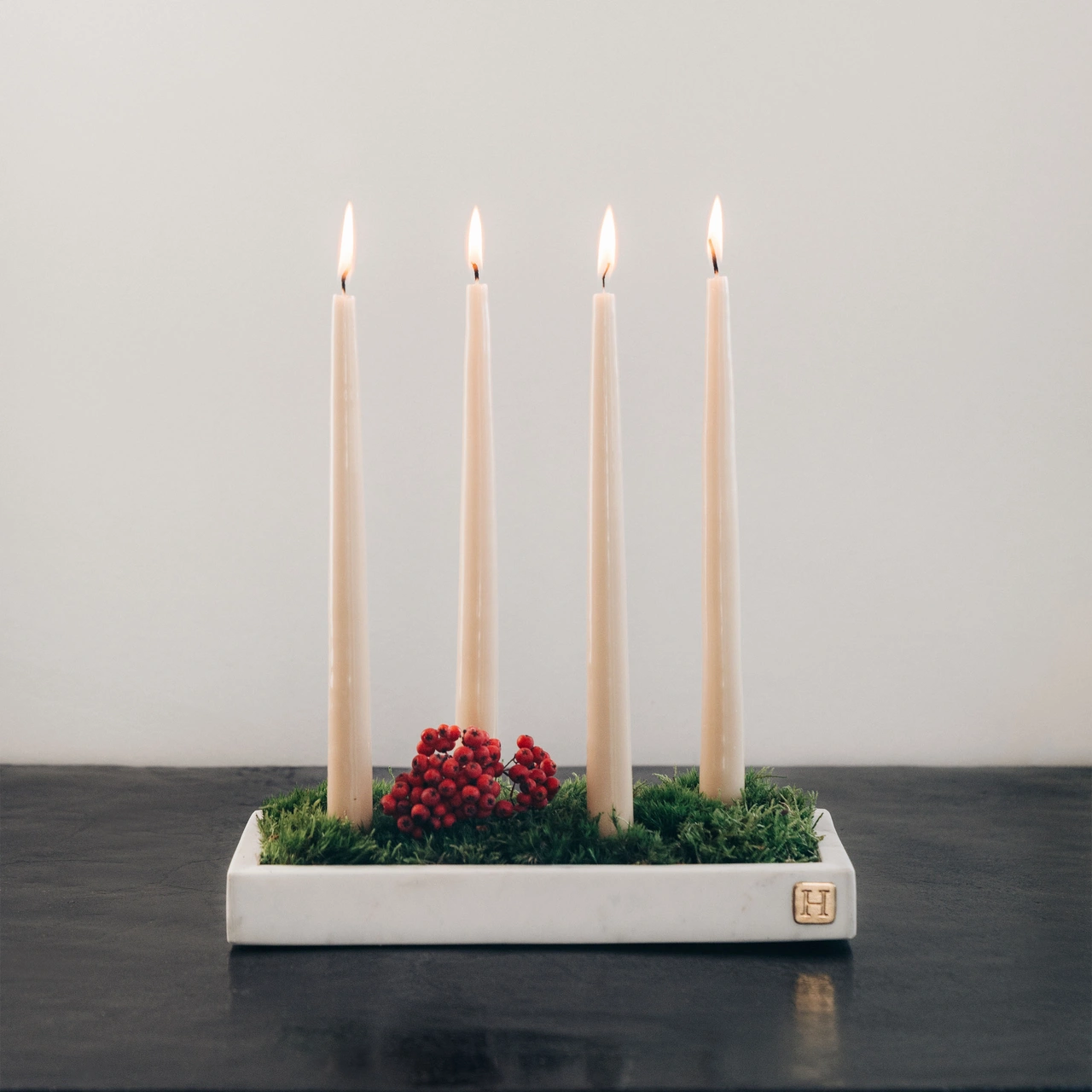 Herrgårdsljus - Rosa Glans