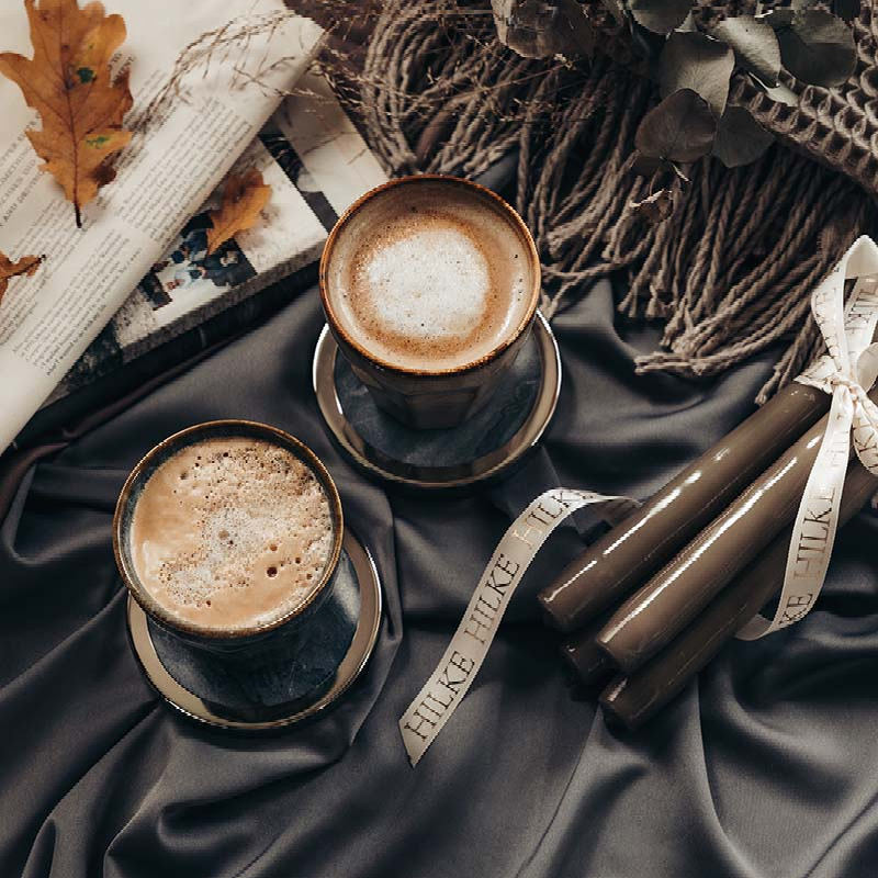 Glasunderlägg - Grå Marmor