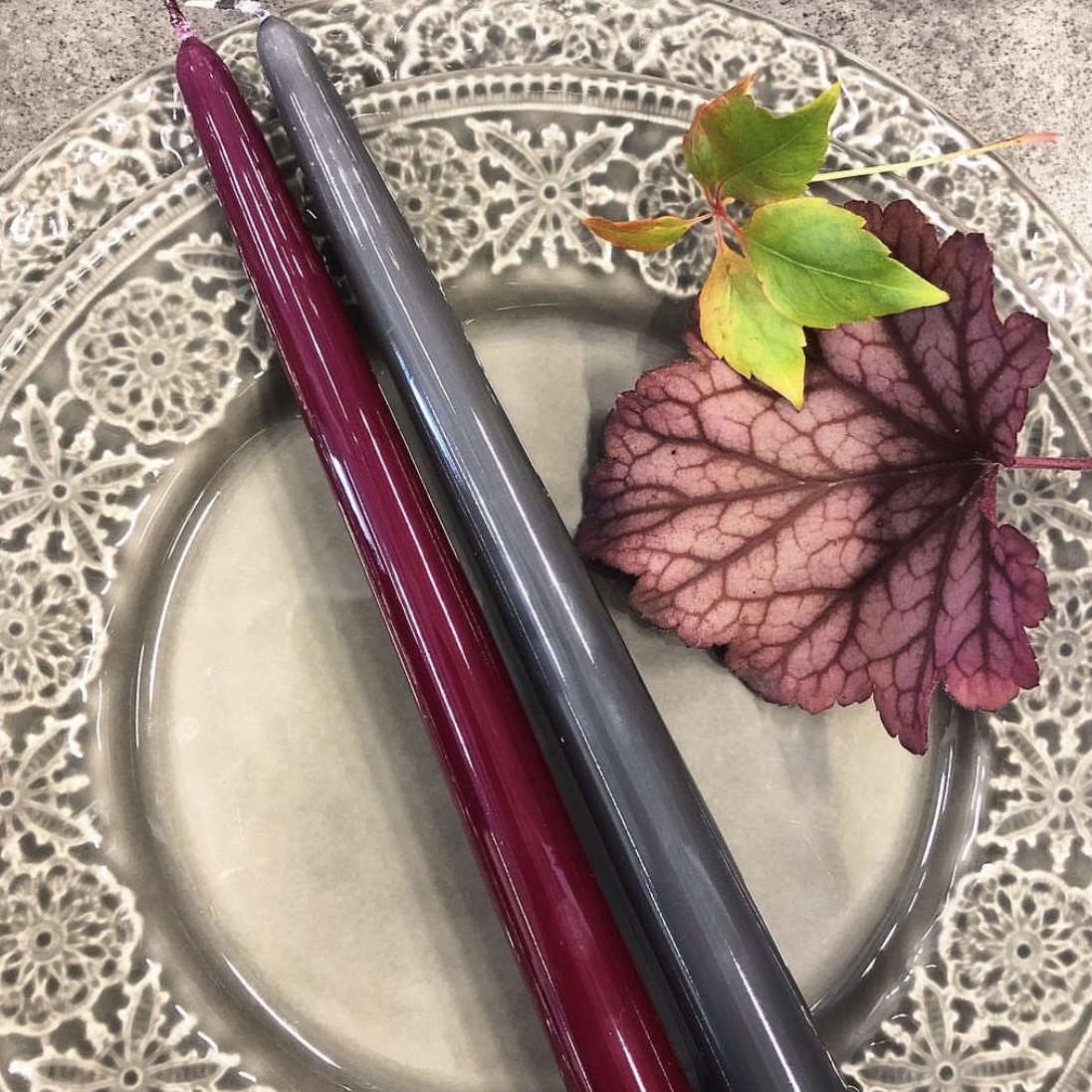 Herrgårdsljus - Grå Glans