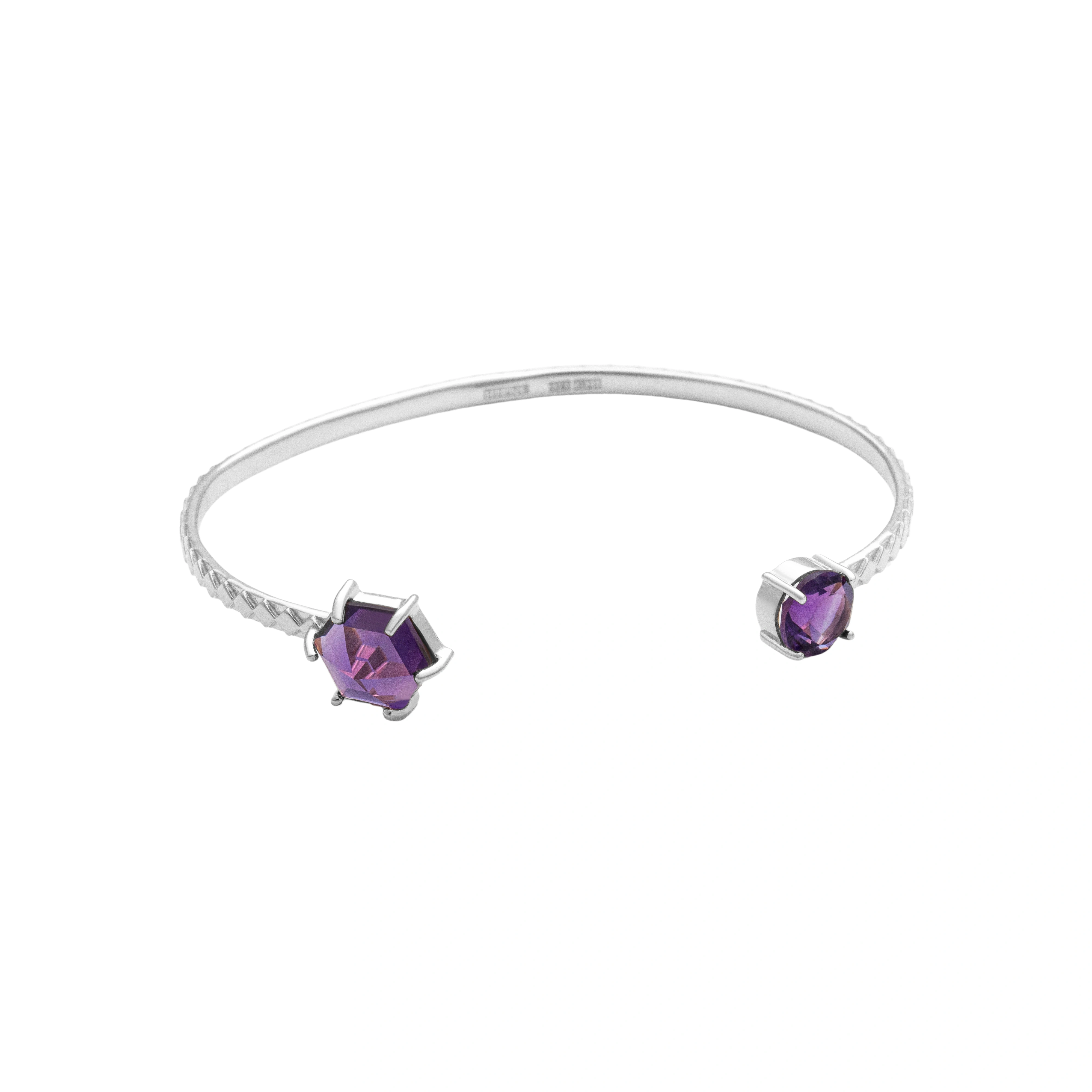 Bangle Viola 1, silver