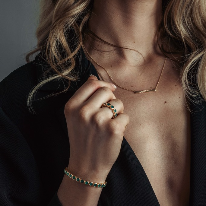 Bangle, La Moda Verde - Förgyllt