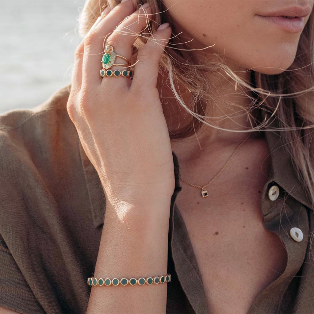 Bangle, La Moda Verde - Förgyllt