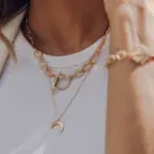 Halsband, Luna - Förgyllt