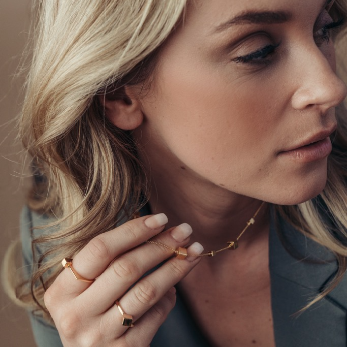 Halsband, Como 2 - Förgyllt