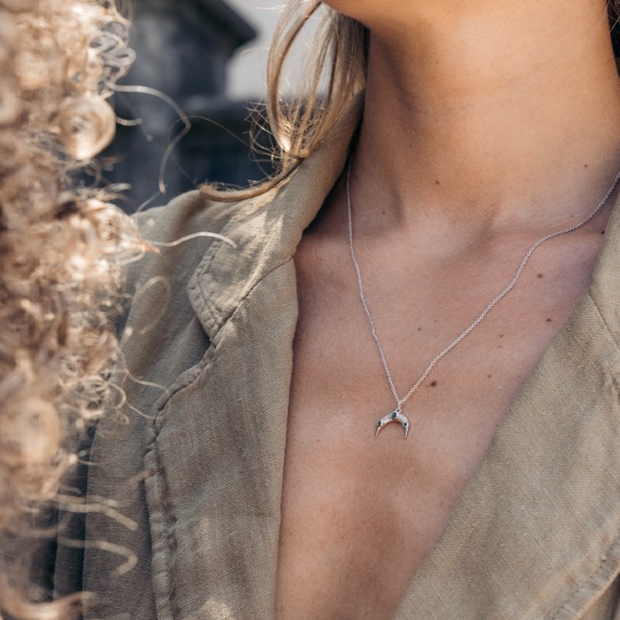 Halsband, Costa Smeralda Verde - Silver