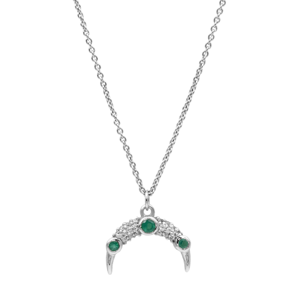 Halsband, Costa Smeralda Verde - Silver