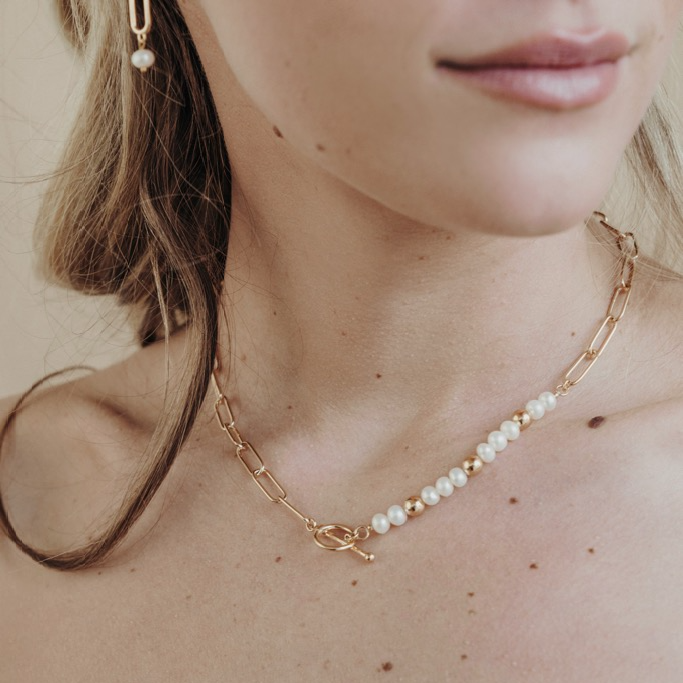 Halsband Gemma,Förgyllt