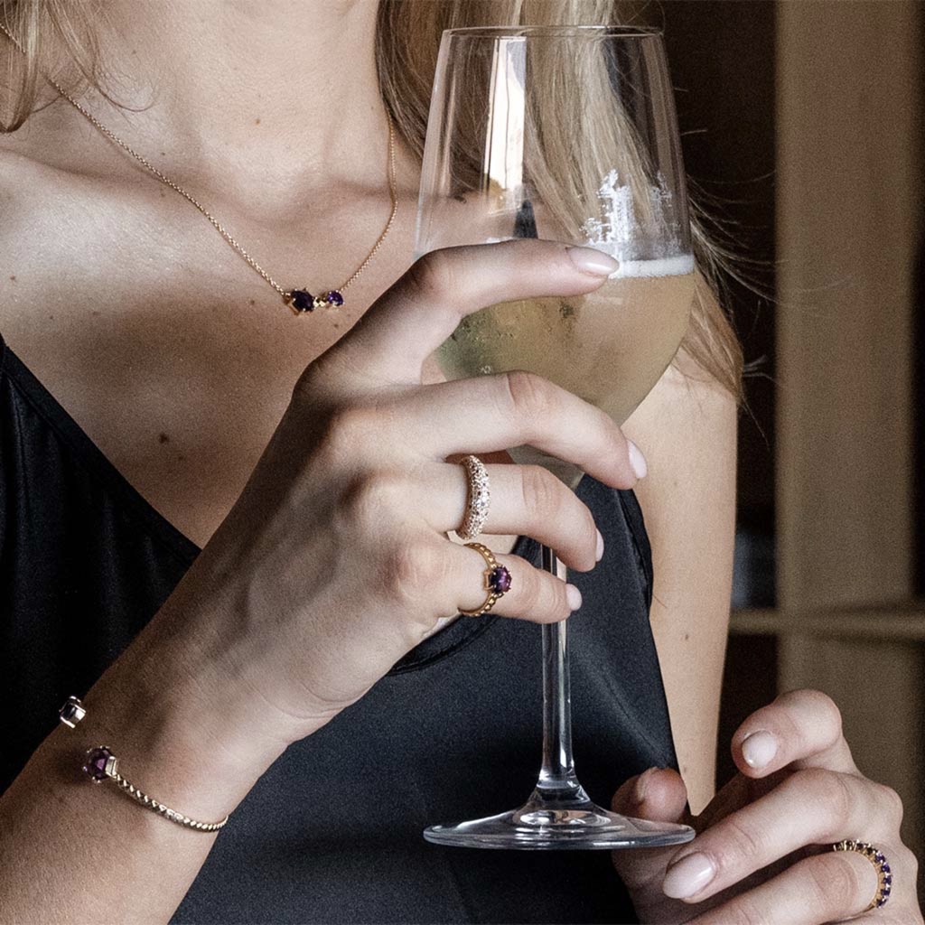 Halsband Viola, guld