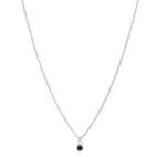 Halsband, Glam Nero - Silver