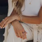 Armband, Illuminare Bianco - Förgyllt