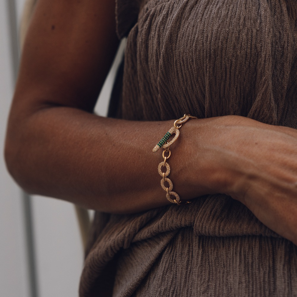 Armband, Illuminare Bianco - Förgyllt