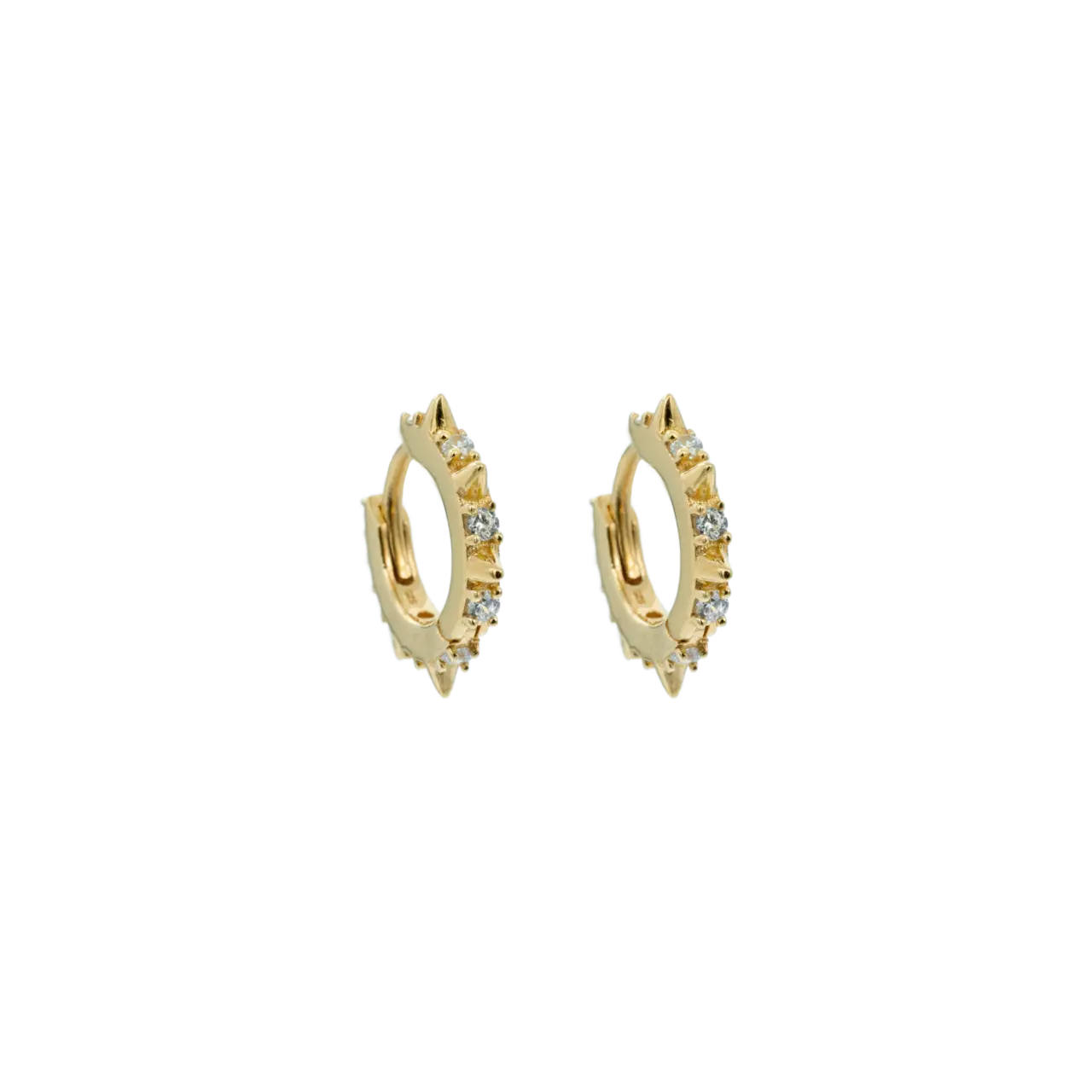 Hoops, Glam 2 Bianco - Förgyllt