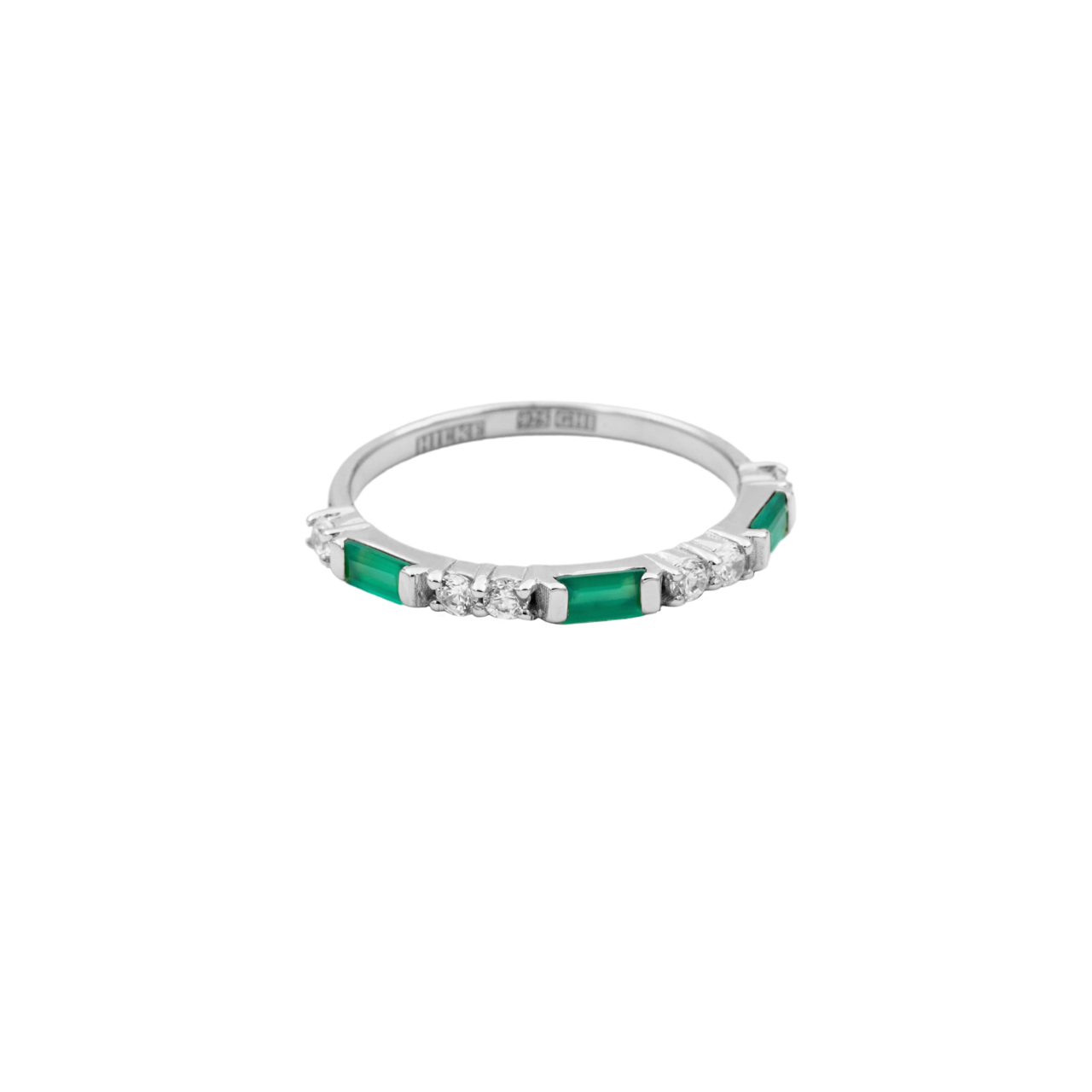 Ring, Illuminare 2 Verde - Silver 8
