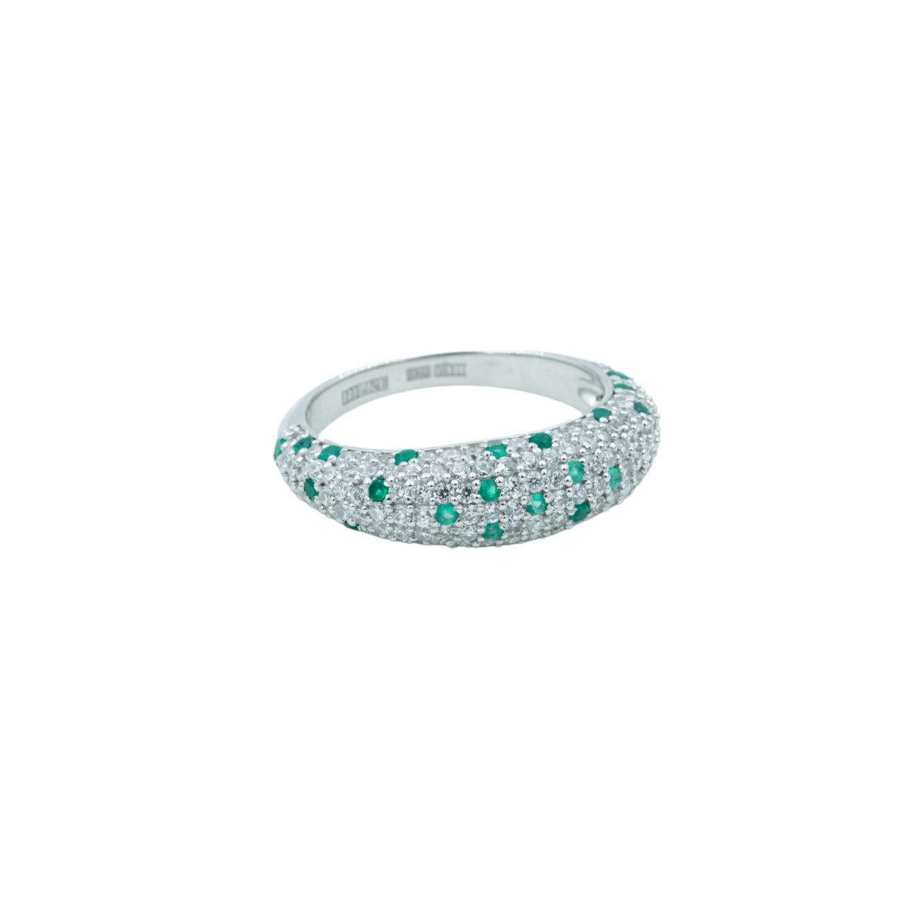Ring, Illuminare 1 Verde - Silver 8