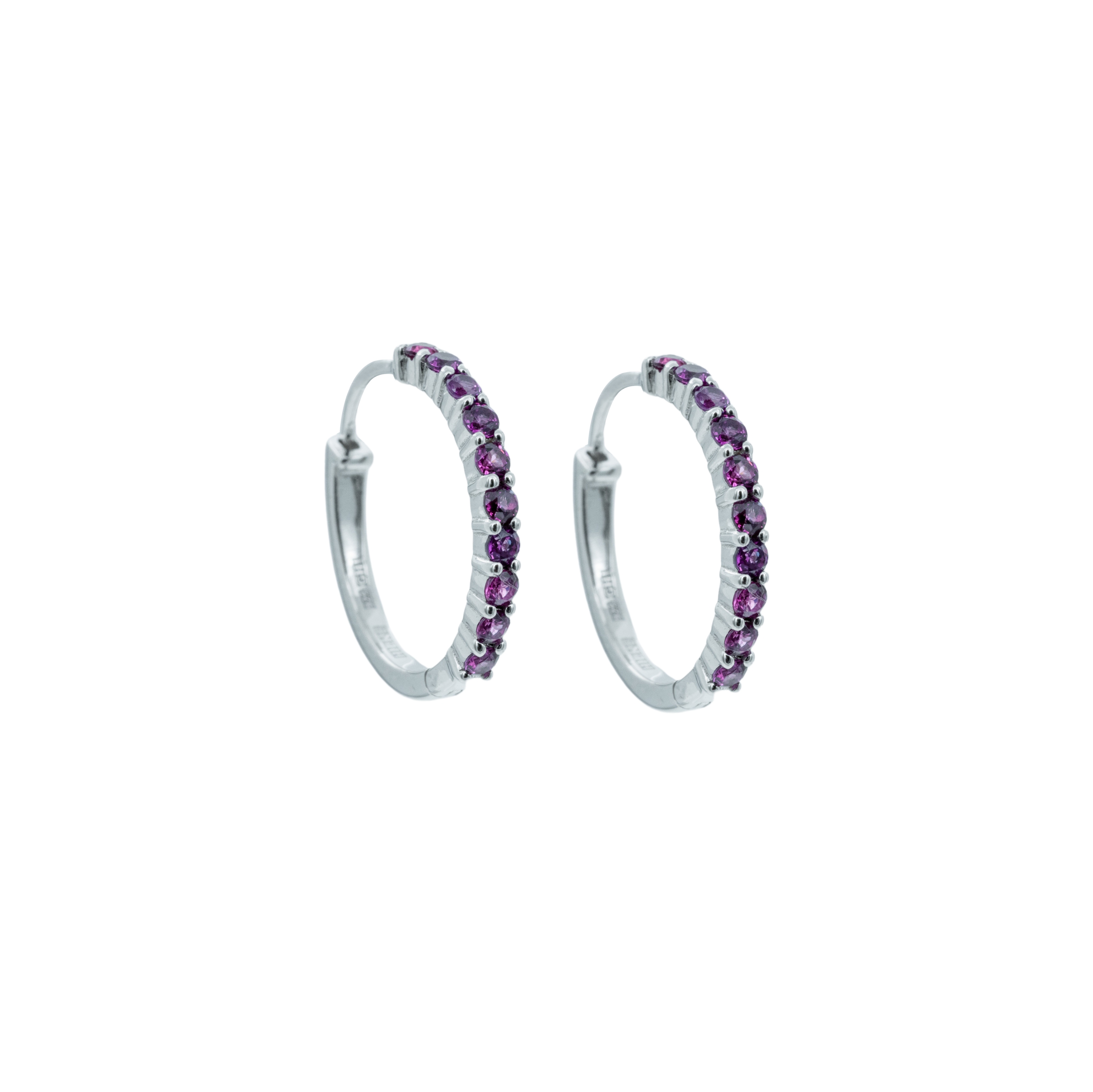 Hoops, Glam Viola Silver