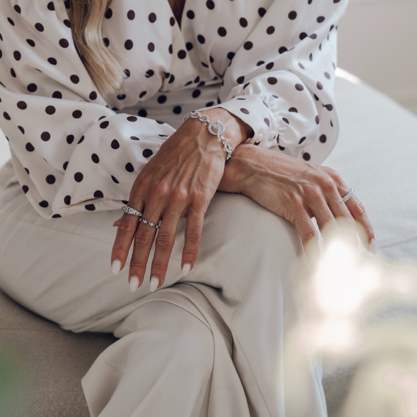 Armband, Illuminare Bianco - Silver