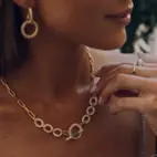 Halsband, Illuminare Bianco - Förgyllt