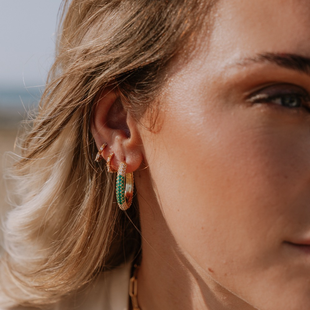 Hoops, Illuminare 2 Verde - Förgyllt