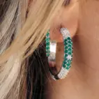 Hoops, Illuminare 1 Verde - Silver