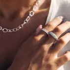 Ring, Illuminare 1 Verde - Silver 7