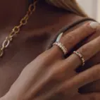 Ring, Glam Bianco - Förgyllt 7