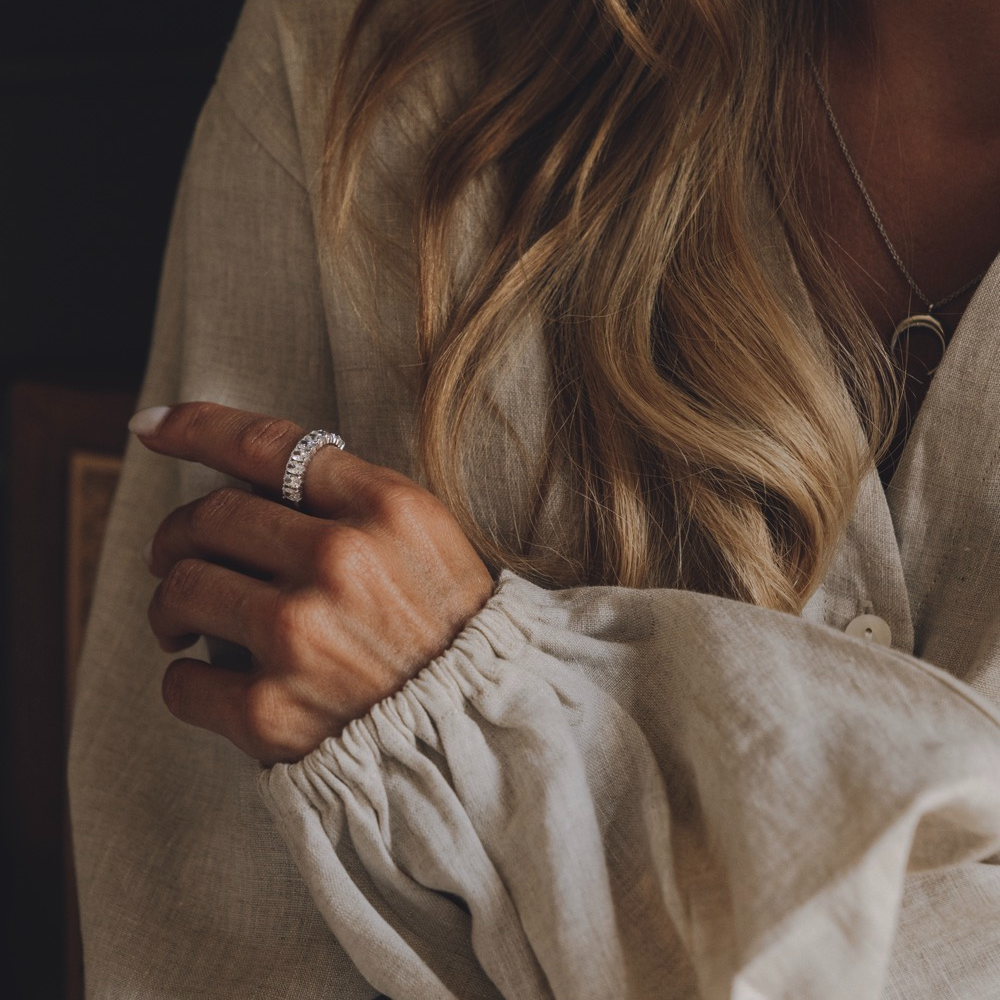 Ring, Glam Bianco - Silver