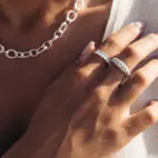 Ring, Glam Bianco - Silver 6