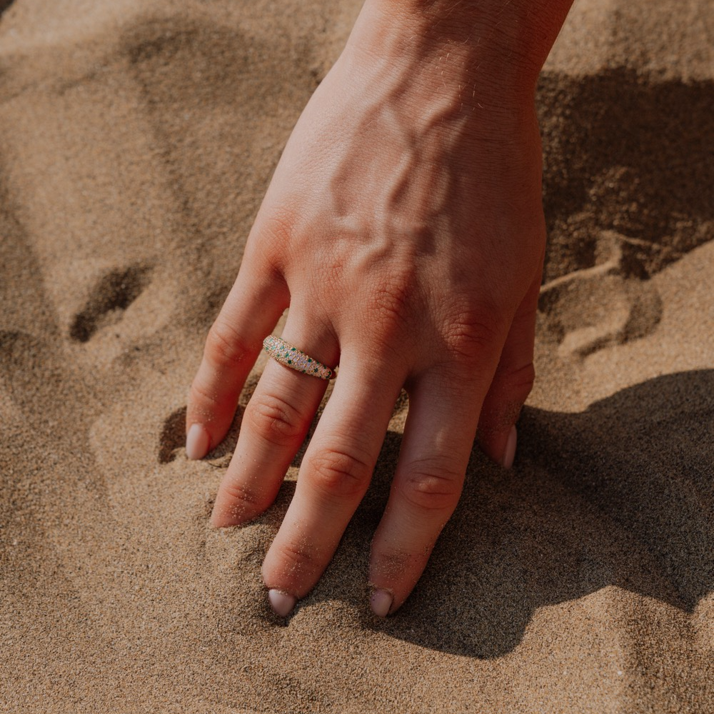 Ring, Illuminare 1 Verde - Förgyllt 6