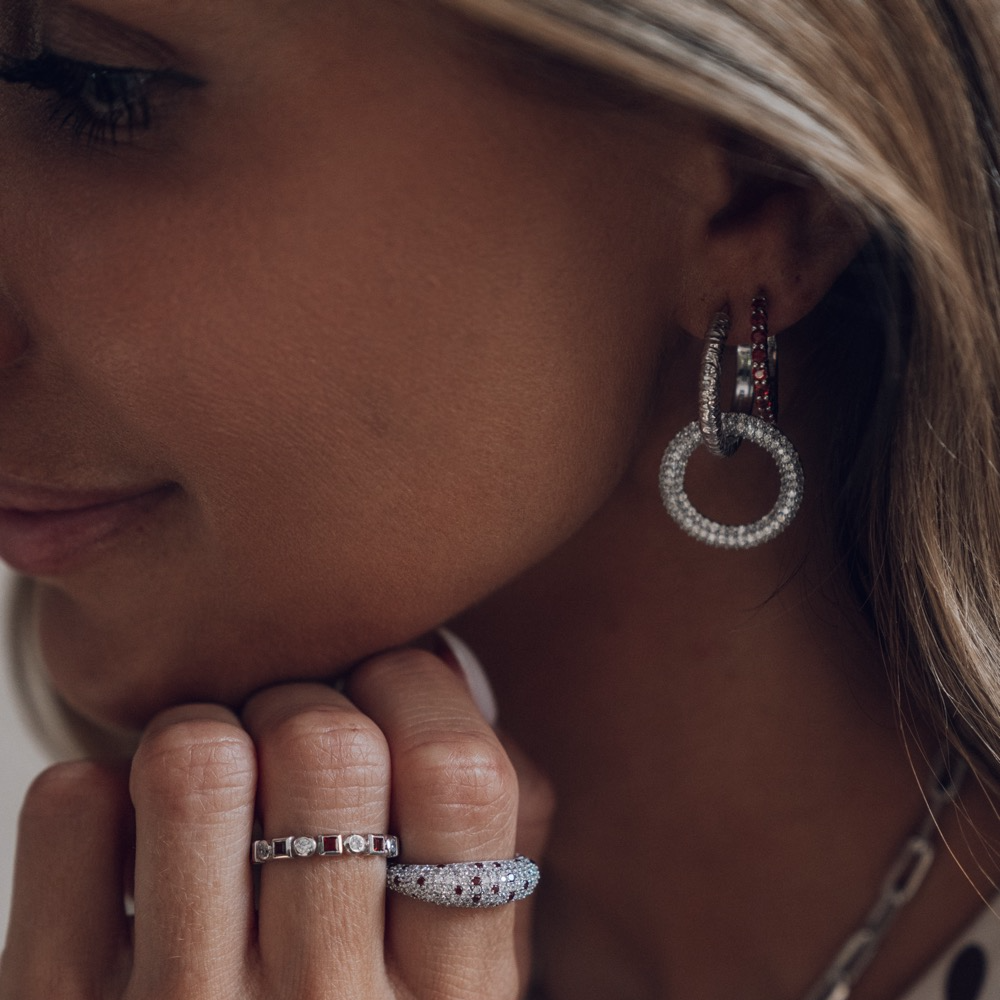 Hoops, Illuminare 4 Bianco - Silver