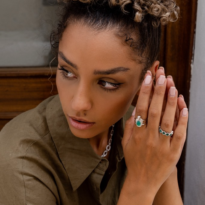 Ring, La Moda Verde 1 - Silver 6