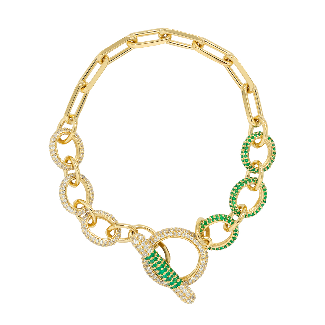 Armband, Illuminare Verde - Förgyllt