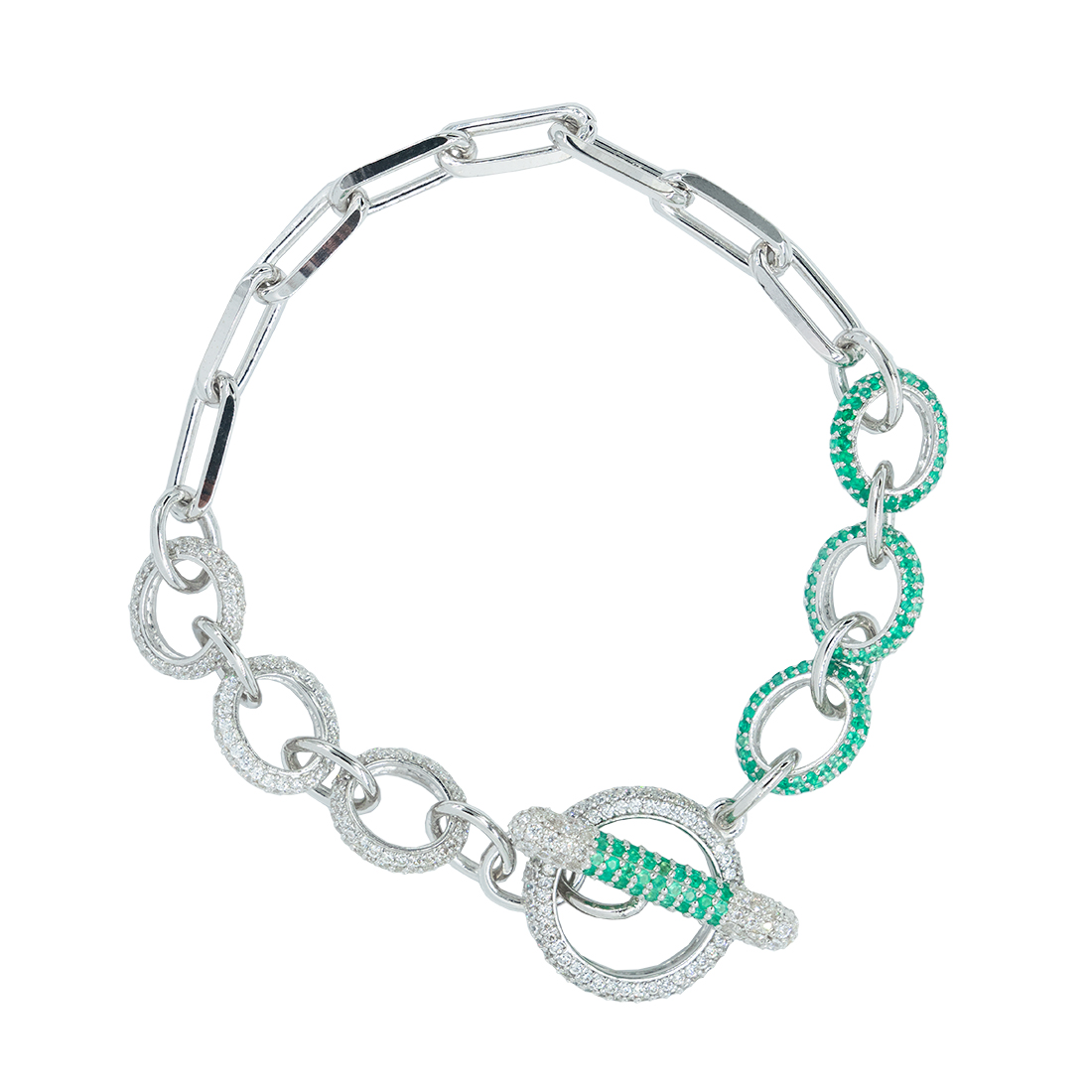 Bracelet, Illuminare Verde - Silver
