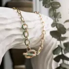 Halsband, Illuminare Verde - Förgyllt