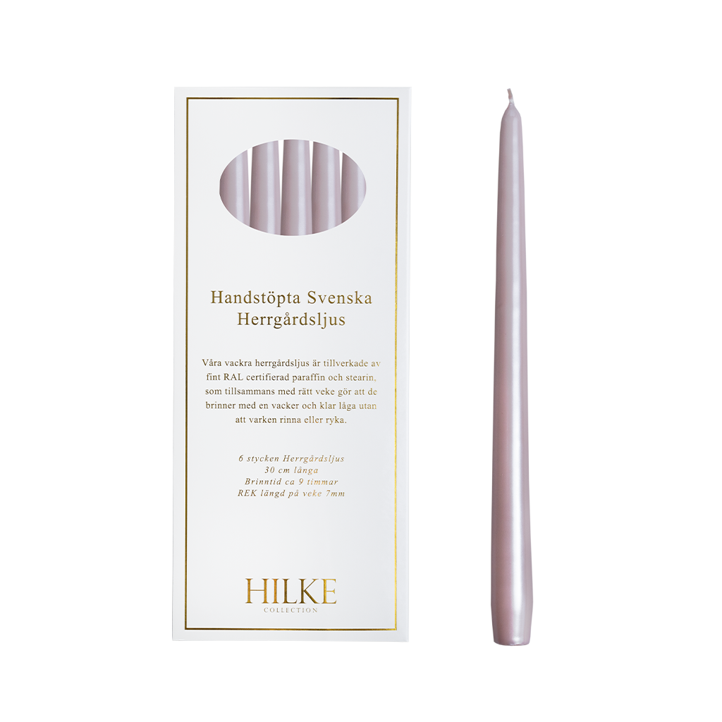 Herrgårdsljus - Dimrosa Pärla