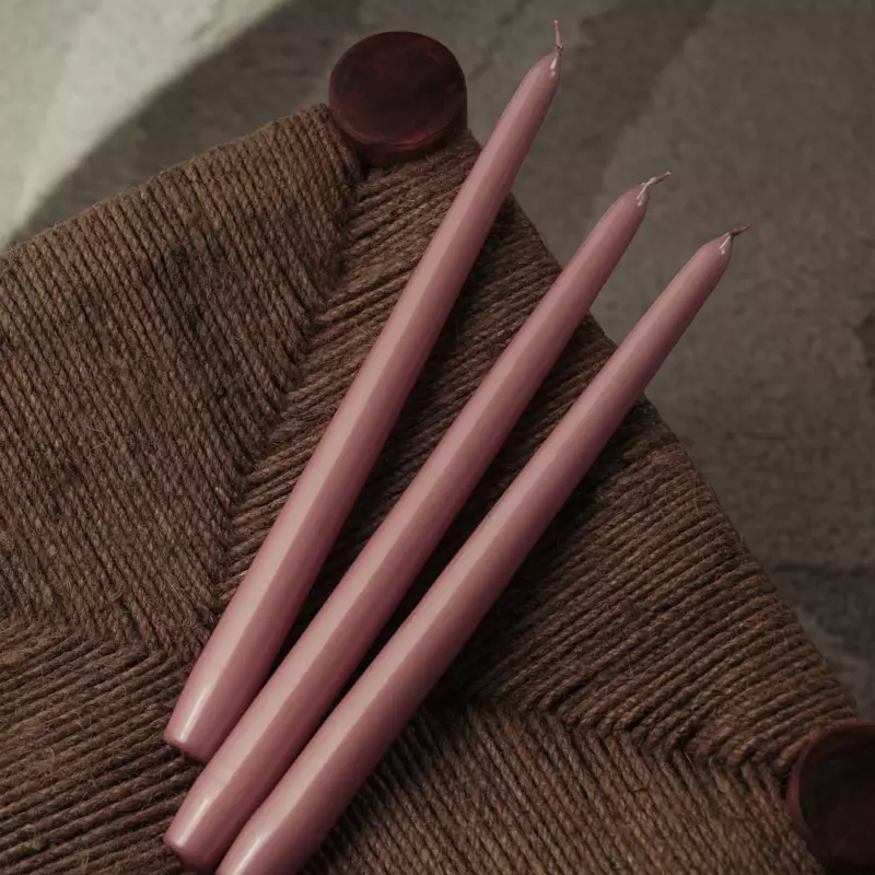 Herrgårdsljus - Rosa Metallic