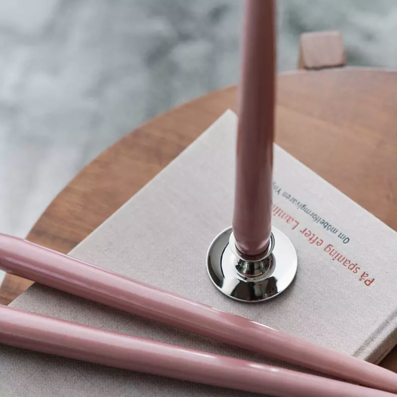 Herrgårdsljus - Rosa Metallic