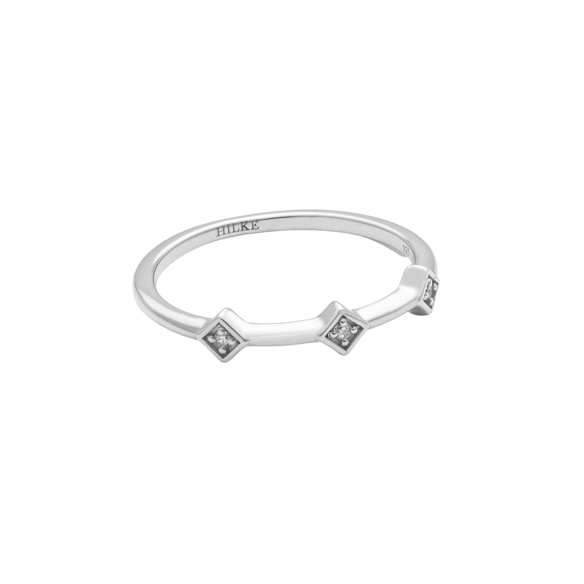 Ring Triangolo Bianco 1 - Silver