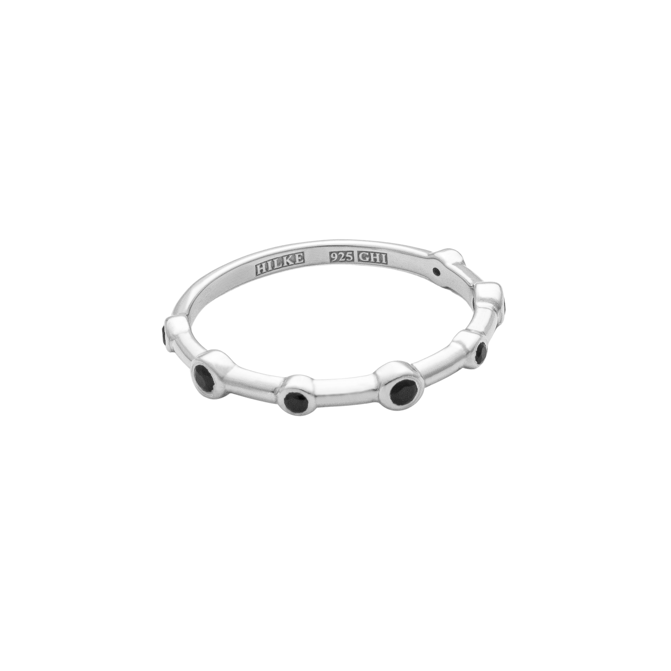 Ring Abbraccio Nero - Silver 7