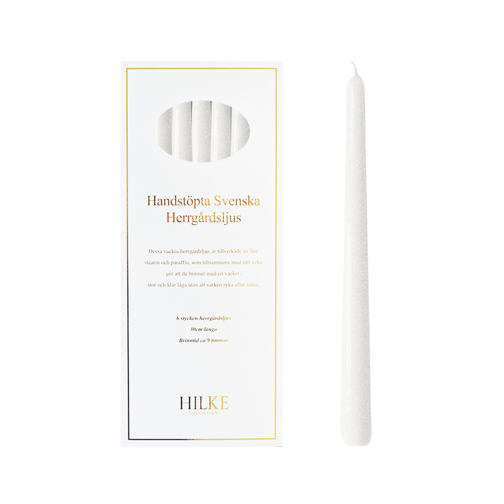 Herrgårdsljus - Pärlvit Glans